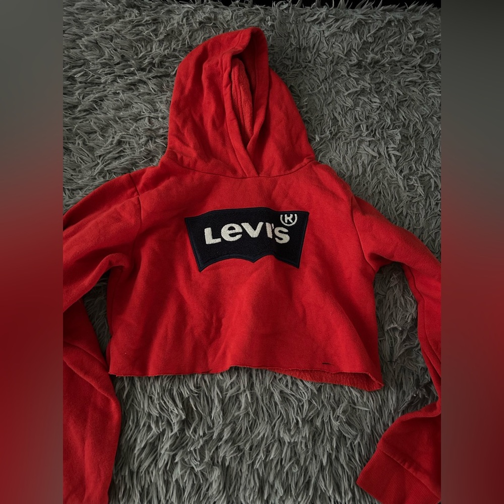 Sweater- Hoddie - Red - Crop -